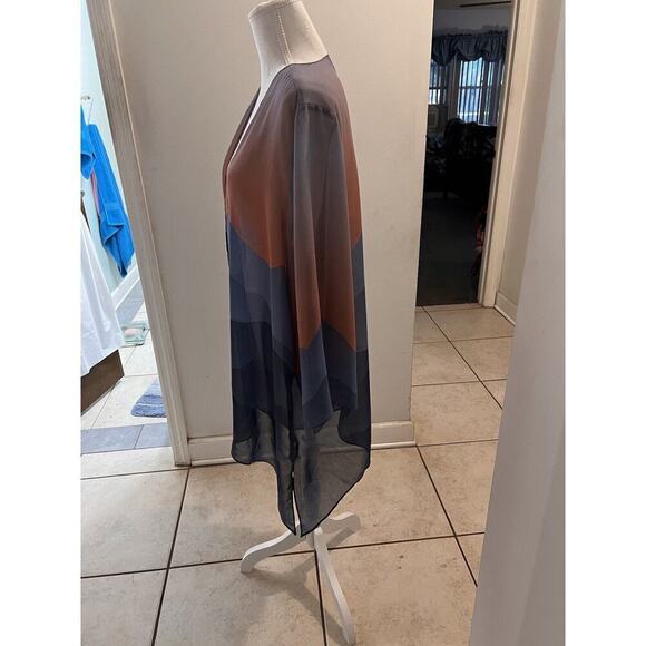 colleen lopez sunset mountain painting sharkbite hem topper size 1x - Picture 3 of 7